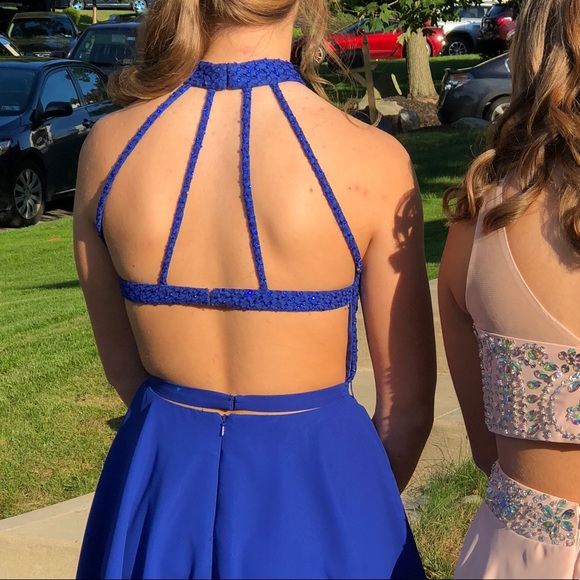 Alyce Paris Homecoming Dress-royal blue - Picture 3 of 6